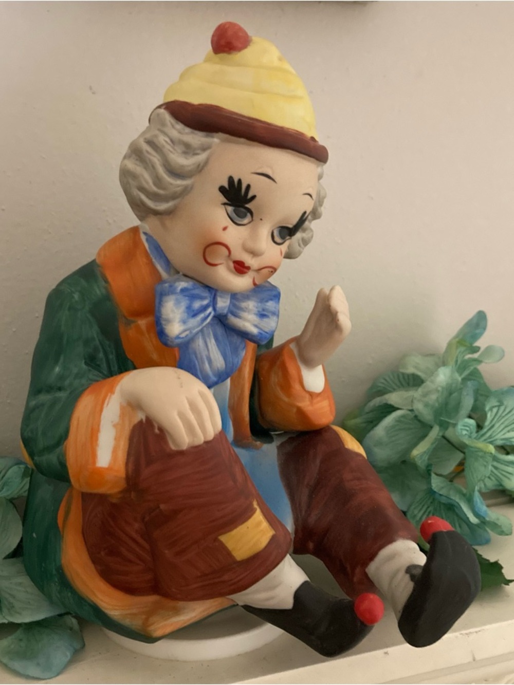 Vintage Ceramic Clown Music Box
